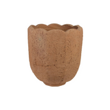 Sophia Scalloped Vase - Terracotta