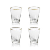 Gold Rim Tapered Glasses - Set of 4 - 2 Types