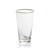 Gold Rim Tapered Glasses - Set of 4 - 2 Types