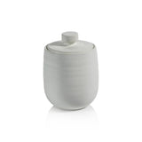 White Lidded Ceramic Decorative Jar - 2 Sizes