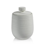 White Lidded Ceramic Decorative Jar - 2 Sizes