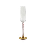 Criss Cross Champagne Flutes - Set of 6