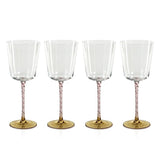 Criss Cross Red Wine Glasses - Set of 4