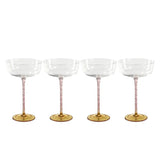 Criss Cross Martini Glasses - Set of 4