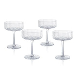 Clear Reinhard Handblown Coupe Glasses - Set of 4