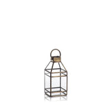 Martino Antique Brass Glass Lantern - 2 Sizes