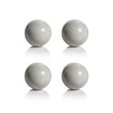 Monza White Marble Fill Decorative Balls - Set of 4