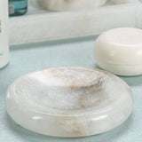 Alabaster Round Soap Dish
