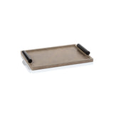 Cameroon Rectangular Mink Leather Serving Tray - 2 Sizes
