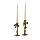 Bowtied Candleholder - 2 Sizes - Set of 2