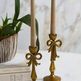 Bowtied Candleholder - 2 Sizes - Set of 2