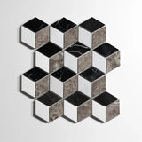Taylor 3D Mosaic Tile by Castelli Marble