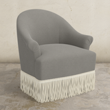 Cecile Fringe Swivel Chair