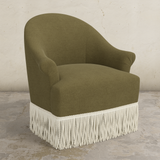 Cecile Fringe Swivel Chair