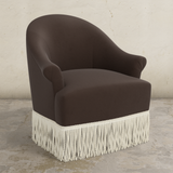 Cecile Fringe Swivel Chair