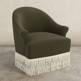 Cecile Fringe Swivel Chair