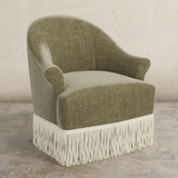 Cecile Fringe Swivel Chair
