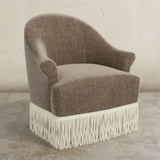 Cecile Fringe Swivel Chair