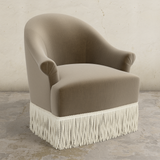 Cecile Fringe Swivel Chair