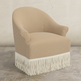Cecile Fringe Swivel Chair