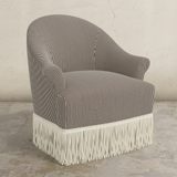 Cecile Fringe Swivel Chair