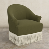 Cecile Fringe Swivel Chair