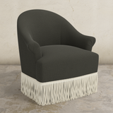 Cecile Fringe Swivel Chair