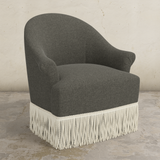 Cecile Fringe Swivel Chair