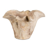 Teak Flow Outdoor Bowl - White Wash