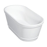 Arcticstone 60" Oval Double Ended Freestanding Tub