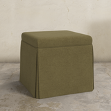 Dyer Skirted Storage Ottoman