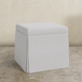 Dyer Skirted Storage Ottoman