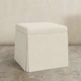 Dyer Skirted Storage Ottoman