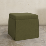 Dyer Skirted Storage Ottoman