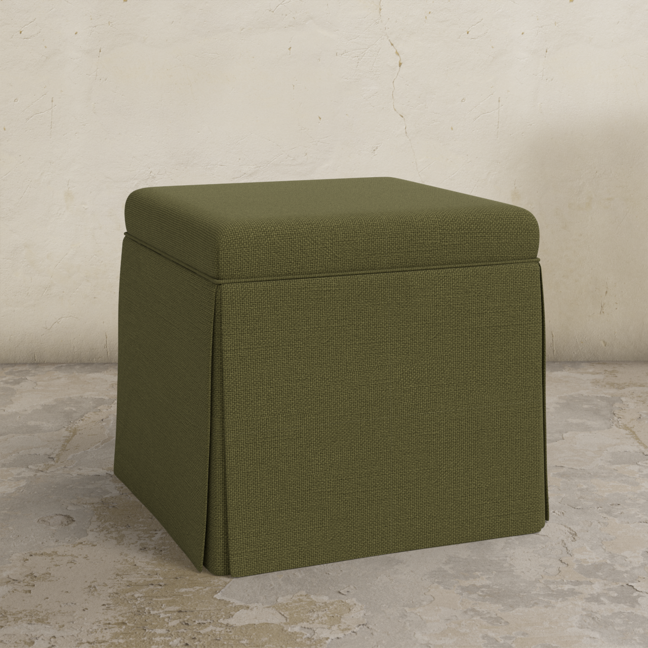 Dyer Skirted Storage Ottoman
