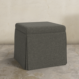 Dyer Skirted Storage Ottoman