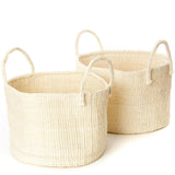 Kitui Sand Sisal Kamba Floor Baskets - 2 Styles