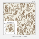 Colette Chinoiserie Espresso Wallpaper