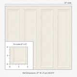 Faux Wood Panel Dove Wallpaper