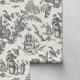 Colette Chinoiserie Graphite Wallpaper