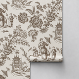 Colette Chinoiserie Espresso Wallpaper