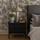 Chateau Toile Inkwell Wallpaper