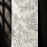 Chateau Toile Grey Wallpaper