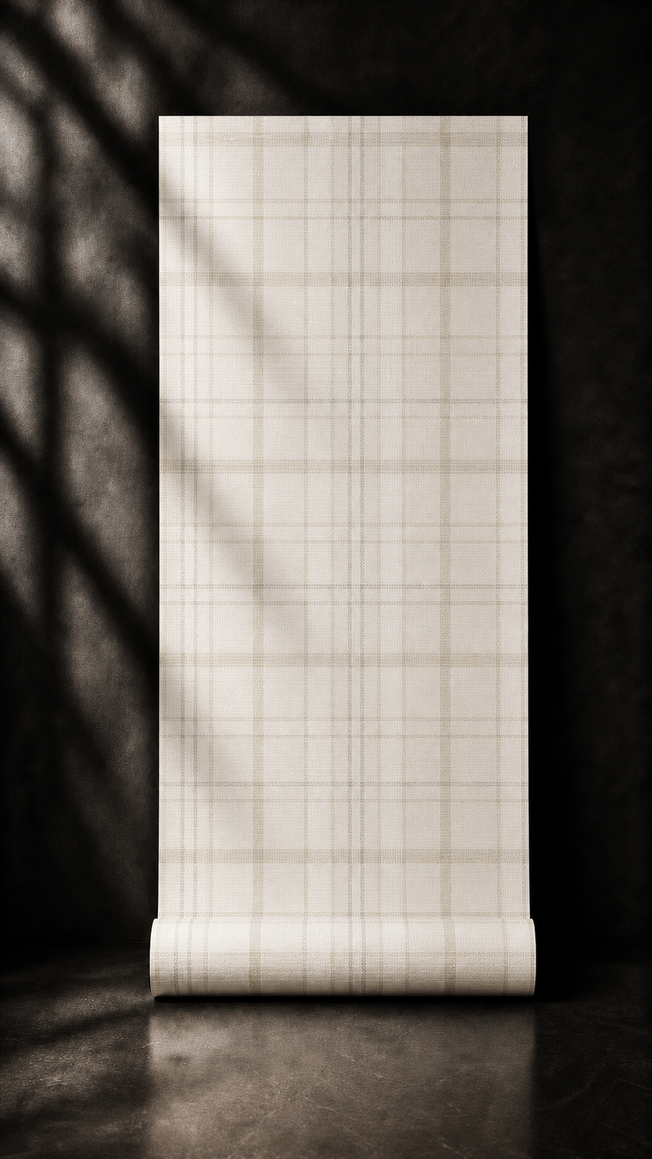 Tailor Neutral Plaid Wallpaper