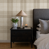 Altarinda Plaid Creme Wallpaper