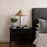 Faux Wood Panel Dove Wallpaper