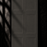 Faux Wood Panel Charcoal Wallpaper