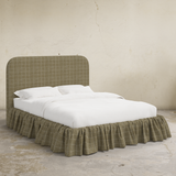 Mina Ruffle Platform Bed - California King