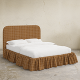 Mina Ruffle Platform Bed - California King