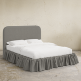 Mina Ruffle Platform Bed - California King
